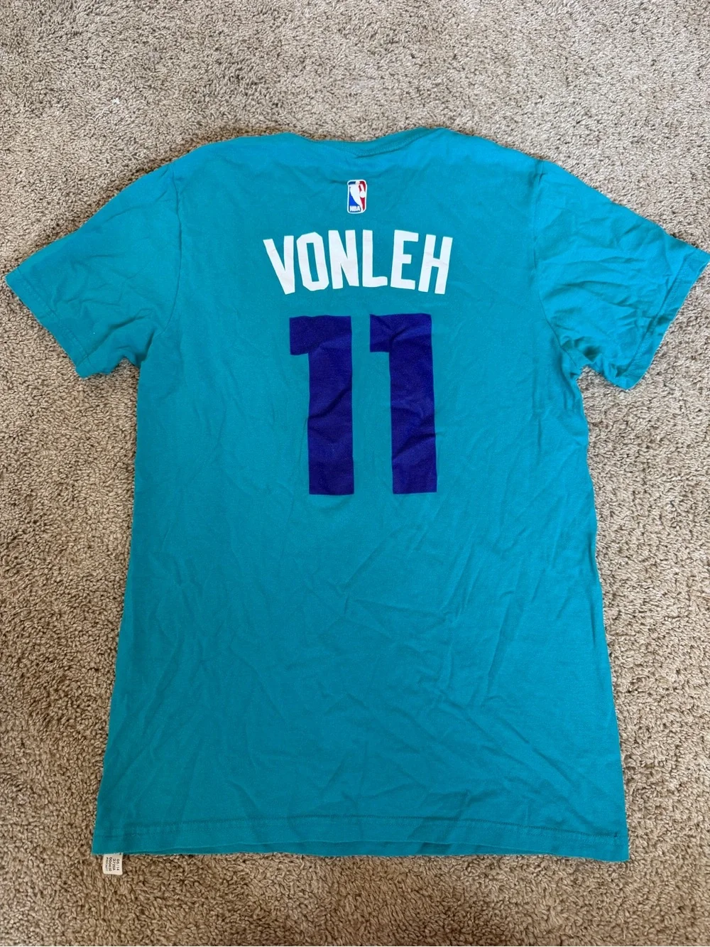 adidas Teal Crewneck Graphic Tee with White Print